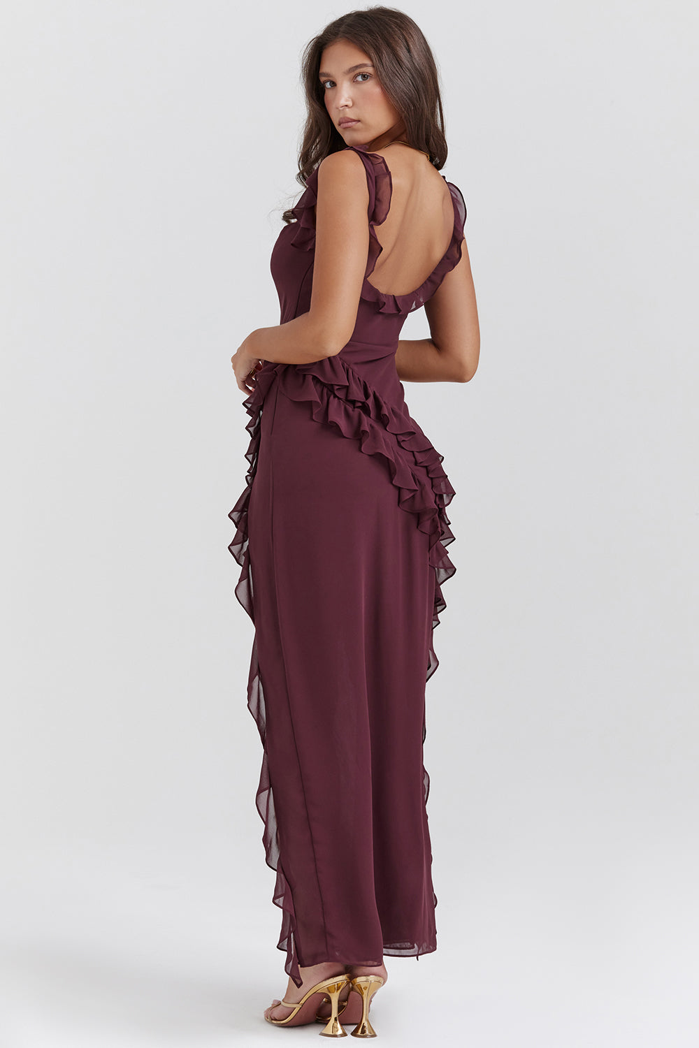 Mila's Ruffled Maxi Dress