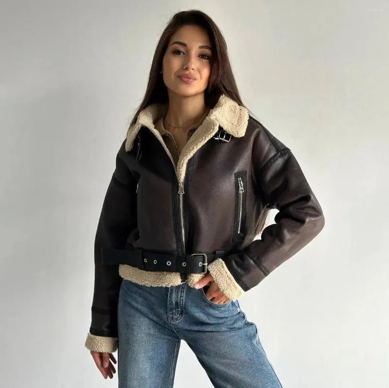 Molly Leather Fur Coat