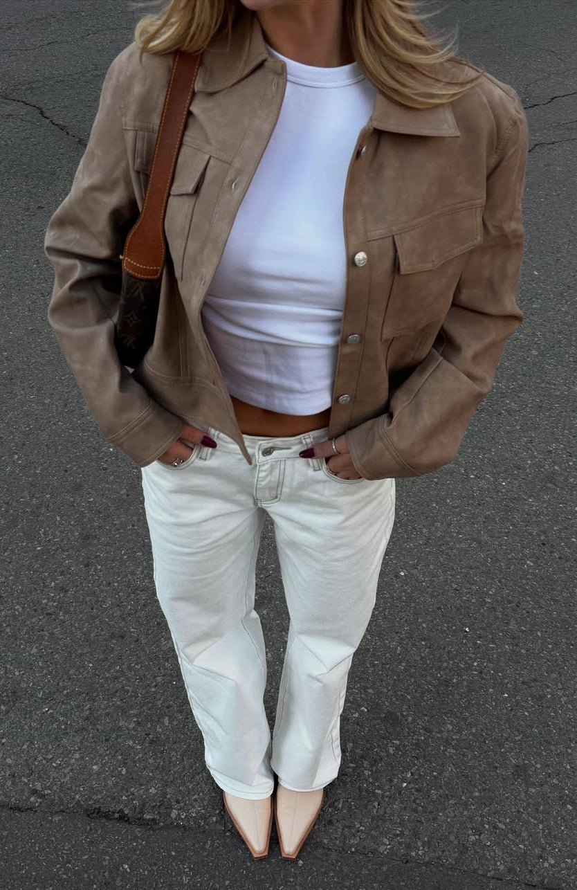 Sloane | Ecru Wide-Leg Jeans