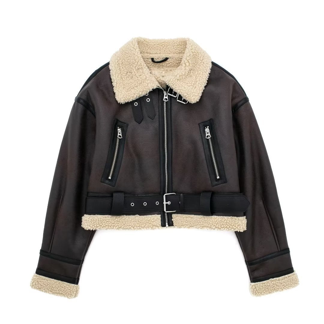 Molly Leather Fur Coat