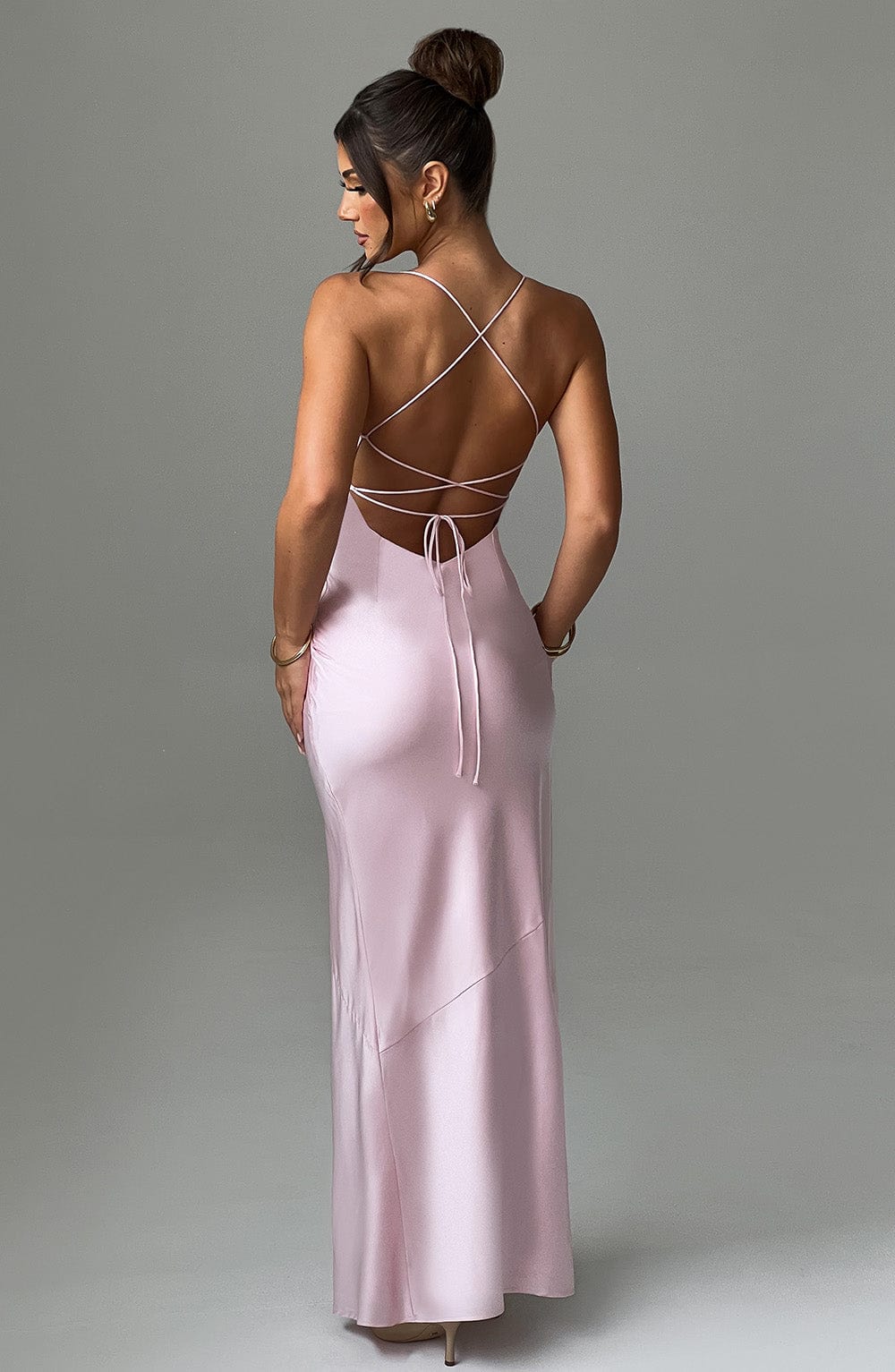 Anna's Satin Maxi Dress