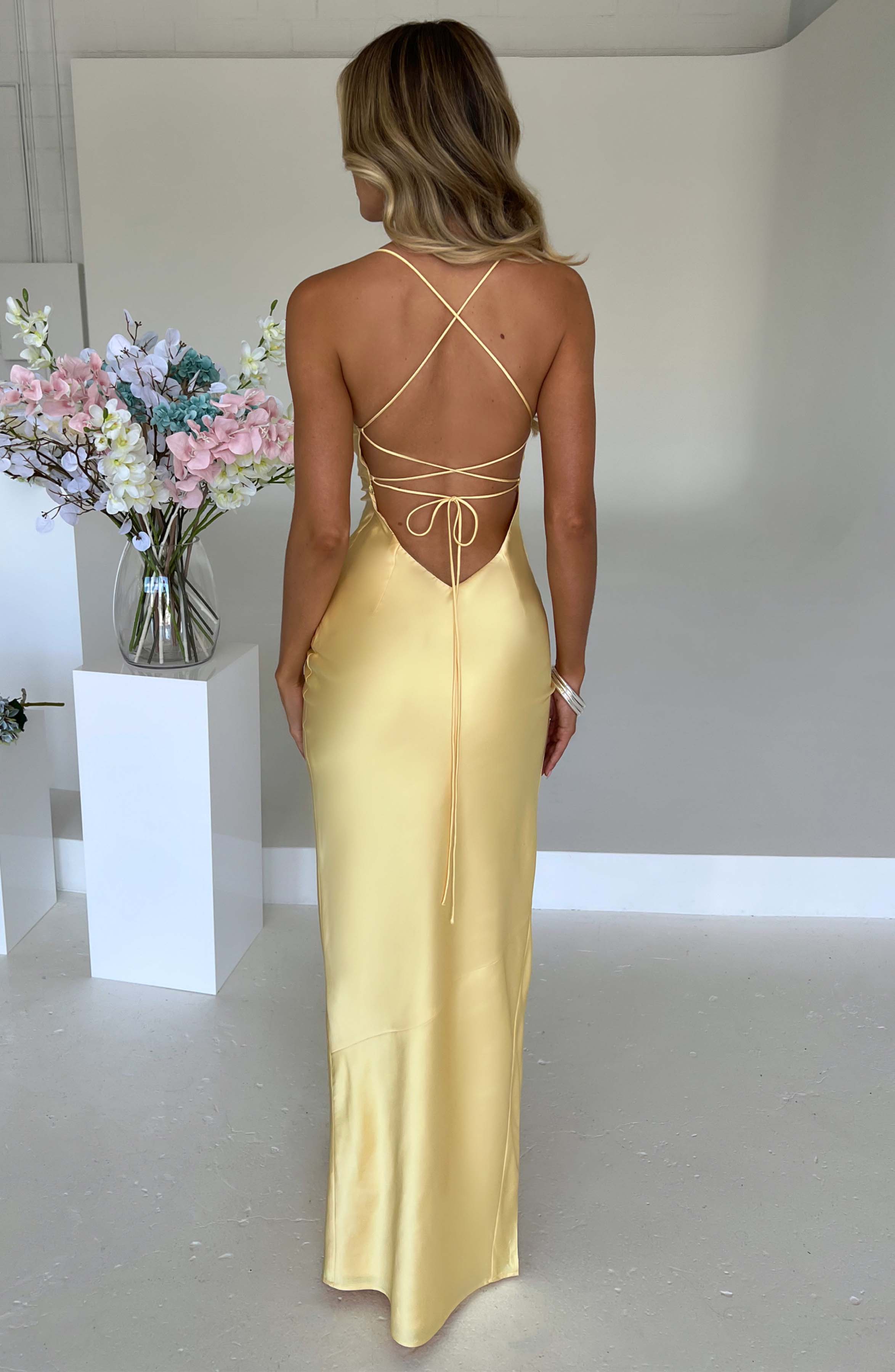 Anna's Satin Maxi Dress