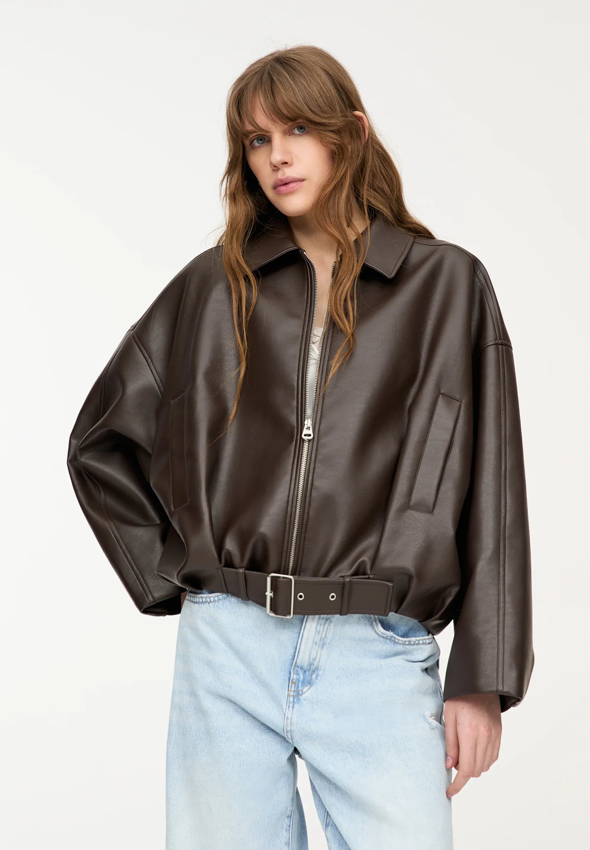 Blair | Oversized Leather Jacket