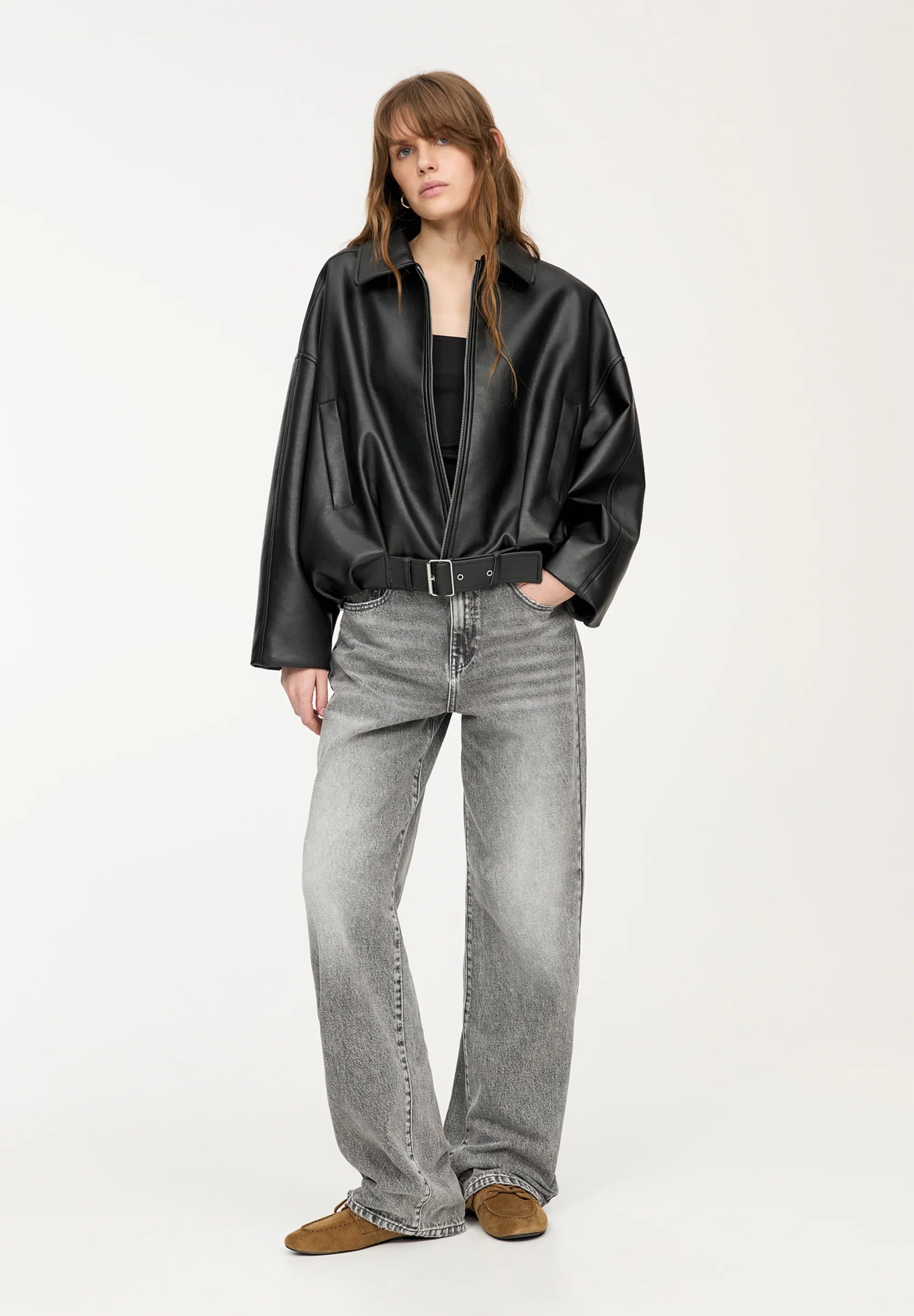 Blair | Oversized Leather Jacket