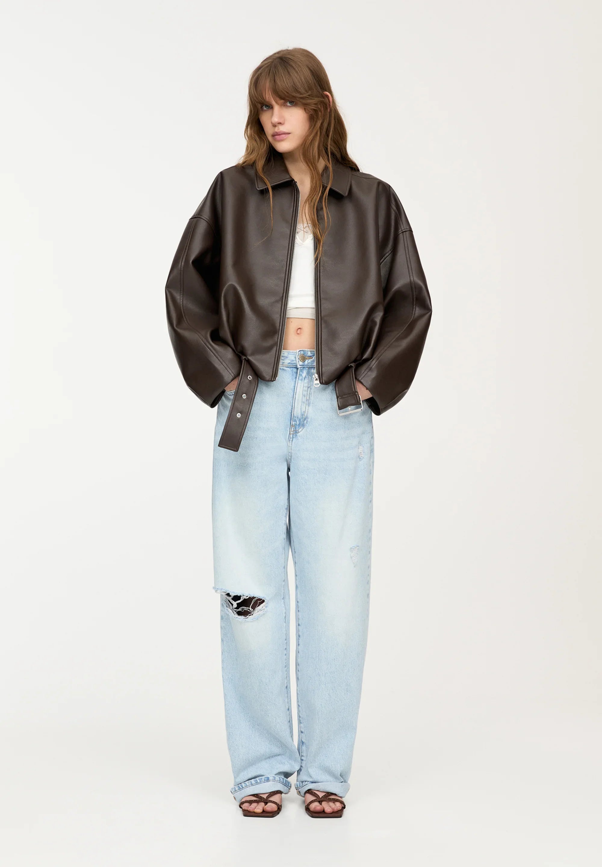 Blair | Oversized Leather Jacket